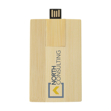 Logo trade reklaamkingi pilt: Krediitkaart USB Bamboo 8 GB