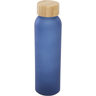 Logo trade ärikingituse pilt: Lume 500 ml matt klaaspudel bambusest korgiga