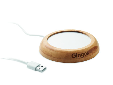 Logo trade reklaamtoote pilt: Bambusest kruusisoojendaja USB-ga MUGLET
