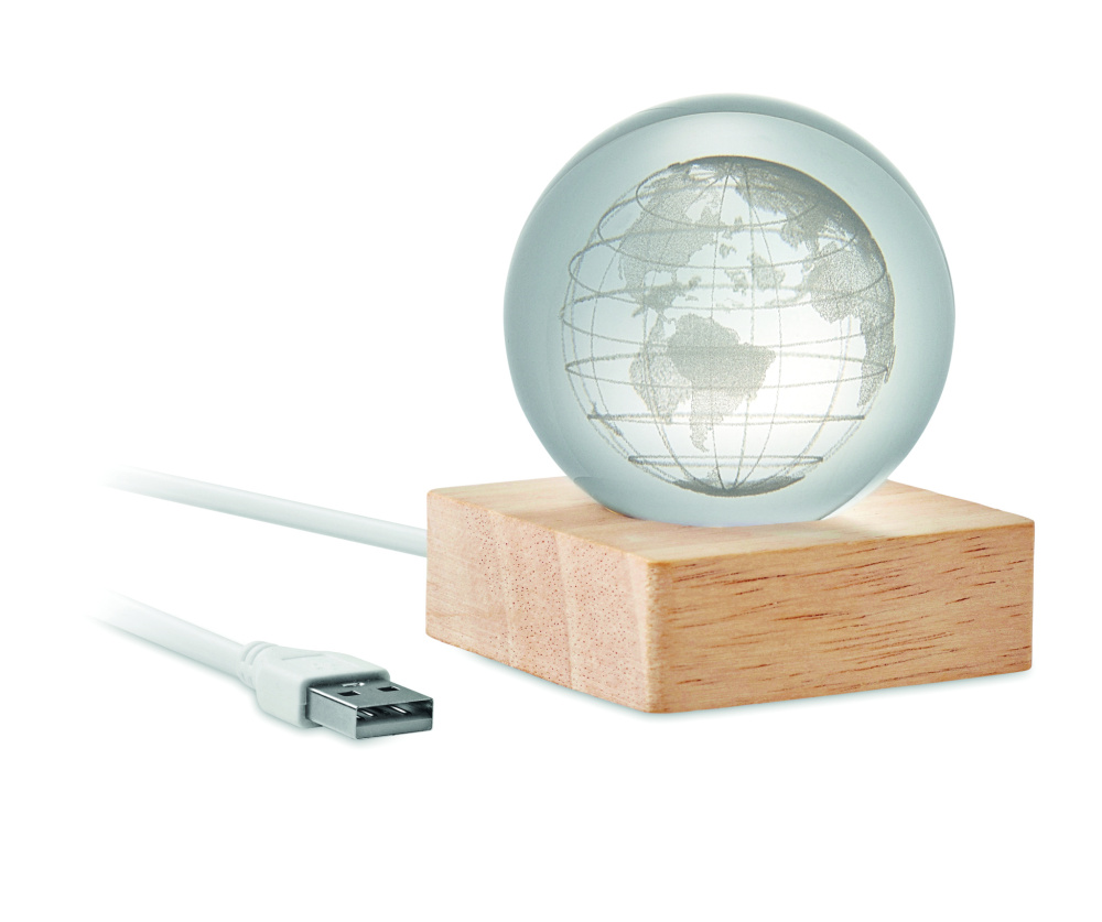 Logotrade meened pilt: LED-klaasist kera Globe