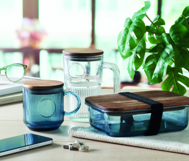 Logotrade reklaamtoote foto: Ribiline klaasist kruus 300ml VITRIO MUG