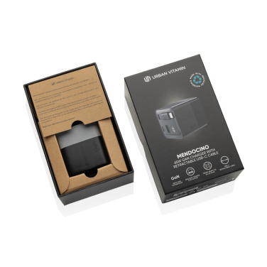 Logo trade reklaamtoote pilt: Urban Vitamin Mendocino 65W GaN laadija sissetõmmatava kaabliga