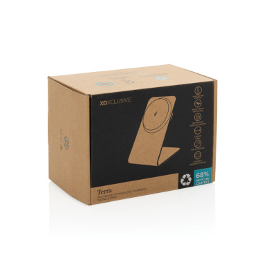 Logotrade reklaamtoote foto: Terra alumiiniumist 15W magnetiline juhtmevaba laadimise telefonialus