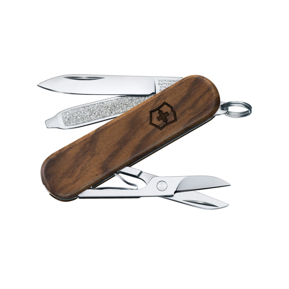 Logotrade meene foto: VICTORINOX taskunuga Classic SD puidust käepidemega