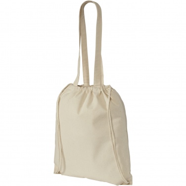 Logotrade liikelahjat mainoslahjat tuotekuva: Eliza 240 g/m² -puuvillareppu kiristysnyörillä 6L