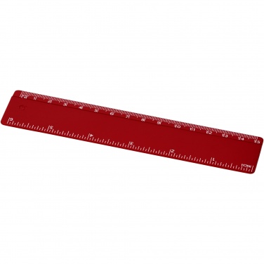 Logotrade liikelahja tuotekuva: Renzo-viivain, 15 cm, muovinen
