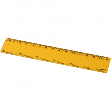 Logo trade liikelahja mainoslahja tuotekuva: Renzo-viivain, 15 cm, muovinen