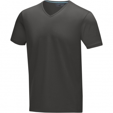 Logo trade mainostuote kuva: Kawartha short sleeve men's organic V-neck t-shirt