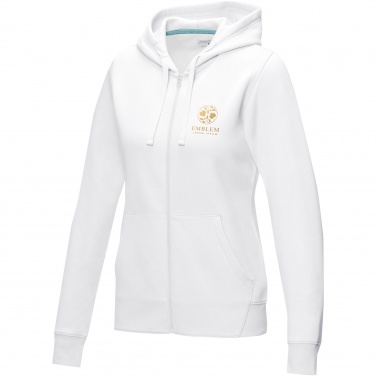 Logo trade liikelahja mainoslahja tuotekuva: Ruby women’s organic recycled full zip hoodie