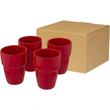 Logo trade mainostuote kuva: Staki 4-osainen 280 ml pinottava mukilahjasetti