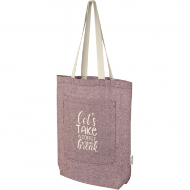 Logotrade liikelahja tuotekuva: Pheebs kangaskassi 150 g/m² etutaskulla, kierrätyspuuvillaa, 9 litraa