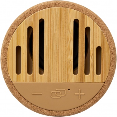 Logo trade mainoslahjat ja liikelahjat kuva: Cerris 5 W:n Bluetooth®-kaiutin korkkimateriaalia