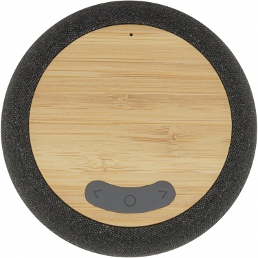 Logo trade liikelahja mainoslahja tuotekuva: Ecofiber bambusta ja RPET-muovista valmistettu Bluetooth® -kaiutin ja langaton latausalusta