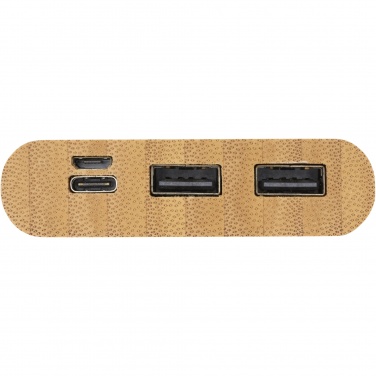Logotrade mainoslahja tuotekuva: Tulda-varavirtalähde, 10,000 mAh, bambua