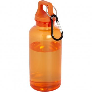 Logo trade mainostuote kuva: Oregon 400 ml:n RCS-sertifioidusta kierrätetystä muovista valmistettu vesipullo karabiinihaalla