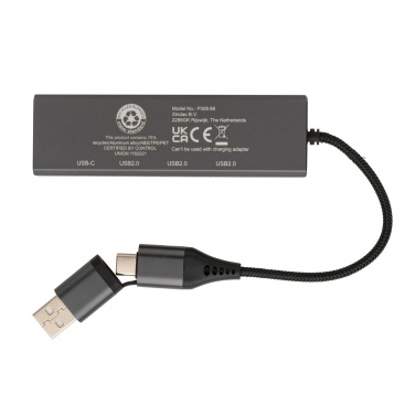 Logotrade mainostuotet kuva: Terra RCS alumiininen USB-hub 3 portilla
