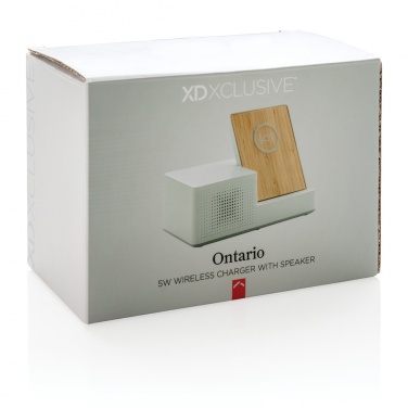 Logotrade mainoslahjat ja liikelahjat tuotekuva: Langaton 5W Ontario-laturi kaiuttimella