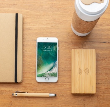 Logotrade liikelahjat mainoslahjat tuotekuva: Bamboo 4000 mAh:n langaton 5W varavirtalähde