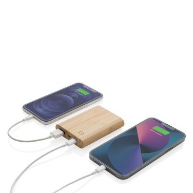 Logo trade liikelahjat tuotekuva: 5000 mAh varavirtalähde bambusta