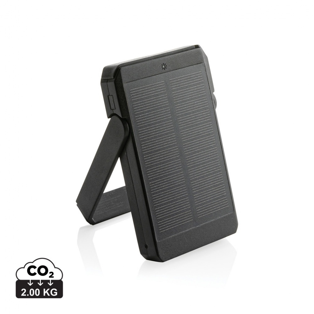 Logo trade liikelahjat mainoslahjat kuva: Skywave RCS 5000mAh 10W aurinkovirtapankki RCS muovista