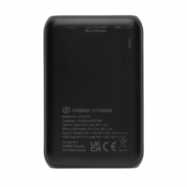 Logo trade liikelahja mainoslahja tuotekuva: Urban Vitamin Alameda 10000 mAh PD varavirtalähde