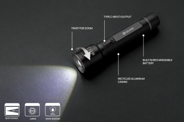 Logotrade mainoslahja ja liikelahja kuva: Gear X iso USB-uudelleenladattava taskulamppu