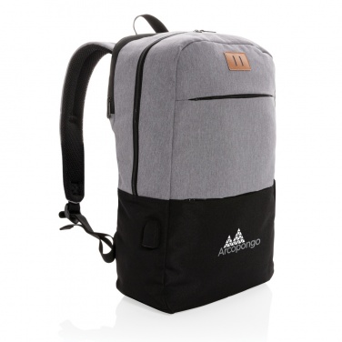 Logotrade liikelahja tuotekuva: Moderni PVC-vapaa 15,6"" USB & RFID -laptopreppu