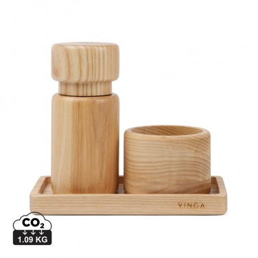 Logotrade mainoslahja ja liikelahja kuva: VINGA Retro FSC® tuhka puu-pippuri- ja suolasetti