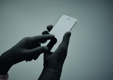 Logo trade mainoslahja ja liikelahja tuotekuva: Neulotut käsineet RPET:stä