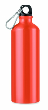 Logo trade mainoslahja kuva: Yksiseinäinen 750 ml alumiinipullo karabiinilla mukautettavalla painatuksella