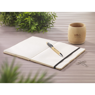 Logo trade mainoslahjat ja liikelahjat kuva: Bamboo Journal Naked Spine Paper Notebook A5