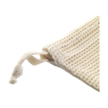 Logo trade mainostuote kuva: Natura Organic GOTS Mesh Bag (120 g/m²) hedelmäpussi