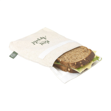 Logo trade mainoslahja ja liikelahja tuotekuva: Hamppu FoodPouch pussi leipää varten