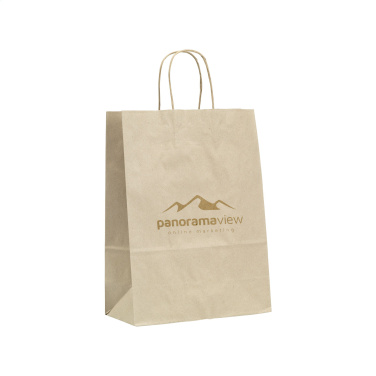 Logotrade mainoslahja tuotekuva: Leaf It Bag Leveä kierrätetty ruohopaperi (90 g/m²) M