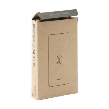 Logotrade mainoslahjat ja liikelahjat tuotekuva: Bamboo 8000 Wireless Powerbank langaton laturi