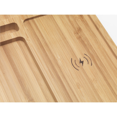Logo trade mainostuote kuva: Bamboo Organizer laturi