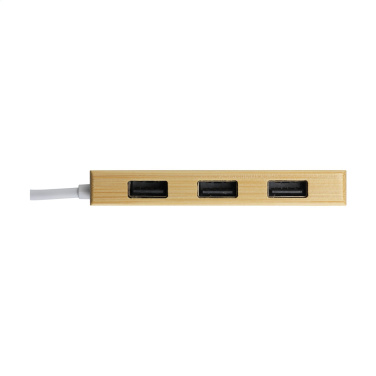 Logo trade liikelahja mainoslahja tuotekuva: Bambu USB-keskitin