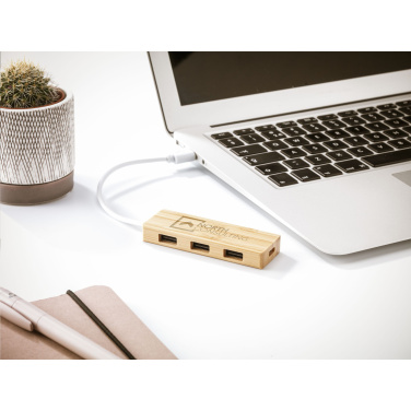 Logo trade mainoslahjat ja liikelahjat kuva: Bambu USB-keskitin