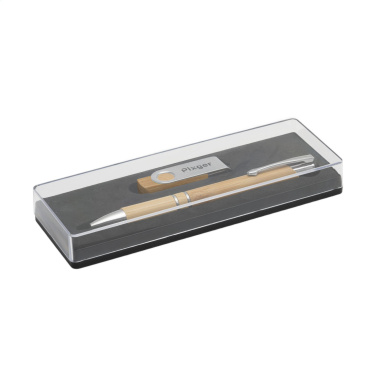 Logotrade liikelahjat kuva: Bamboo Connect -lahjasetti 8 Gt