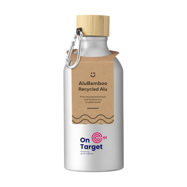 Logotrade mainoslahja ja liikelahja kuva: AluBamboo GRS Kierrätetty Alu 500 ml vesipullo