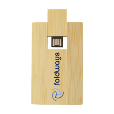Logo trade mainoslahjat ja liikelahjat kuva: Luottokortti USB Bamboo 16GB