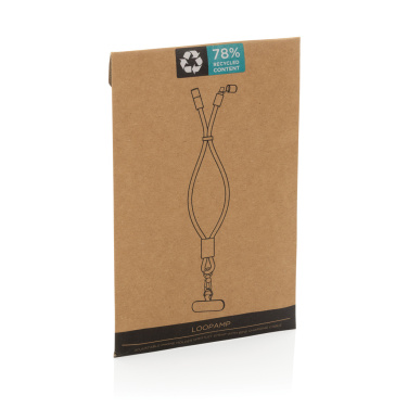 Logo trade liikelahja mainoslahja tuotekuva: LoopAmp RCS RPET - puhelinrannehihna 60 W:n kaapelilla