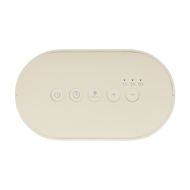 Logo trade mainoslahja kuva: LumaRise RCS -herätyskello, valkoinen kohina, kierrätysmuovi