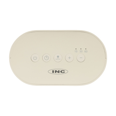 Logo trade mainoslahja kuva: LumaRise RCS -herätyskello, valkoinen kohina, kierrätysmuovi