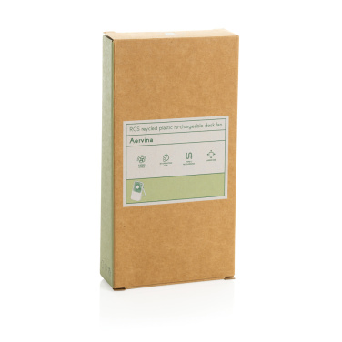 Logo trade liikelahja kuva: Aervina RCS-kierätysmuovinen ladattava tuuletin