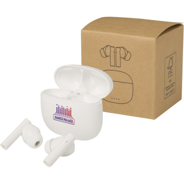 Logo trade mainoslahja kuva: Alterf kierrätysmuovista valmistetut langattomat True Wireless Bluetooth® -kuulokkeet silikonisilla korvasovittimilla