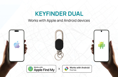 Logo trade mainoslahjat ja liikelahjat kuva: Keyfinder Dual -avaimenperä paikannuksella