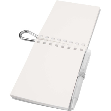 Logo trade mainoslahjat tuotekuva: Lig Mini kierrätetystä muovista valmistettu pehmeäkantinen muistikirja ja kuulakärkikynäsetti (musta muste)