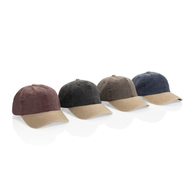 Logo trade mainoslahja ja liikelahja tuotekuva: BEAU AWARE™ -puuvillatwill-lippalakki, 6-osainen, 270 g/m²