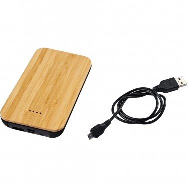 Logotrade dovana nuotrauka: Ateities 6000 mAh bambuko / audinio belaidis maitinimo blokas